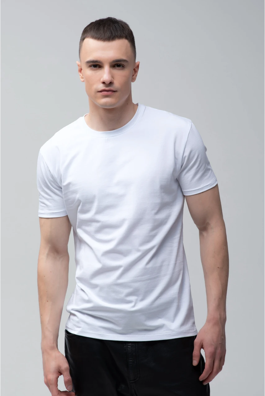 Футболка чоловіча біла premium fit unisex