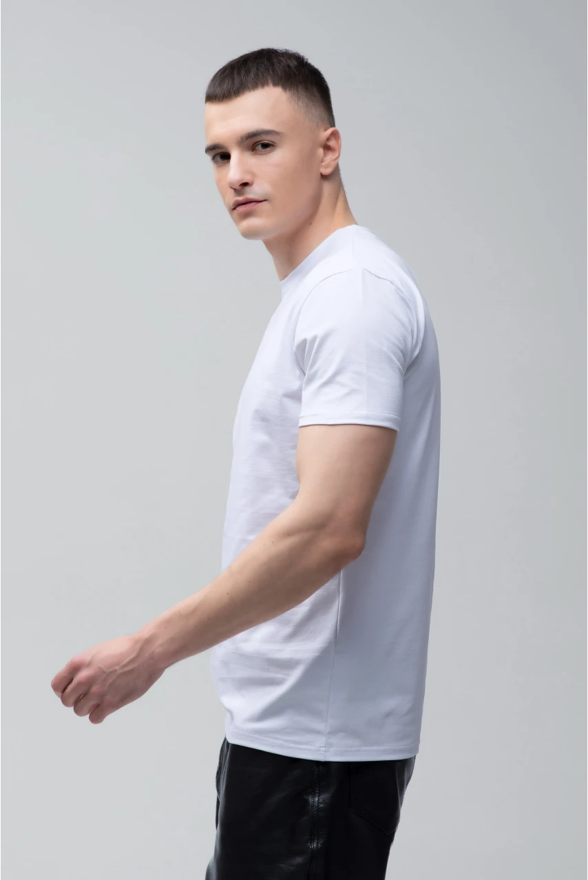 Футболка чоловіча біла premium fit unisex