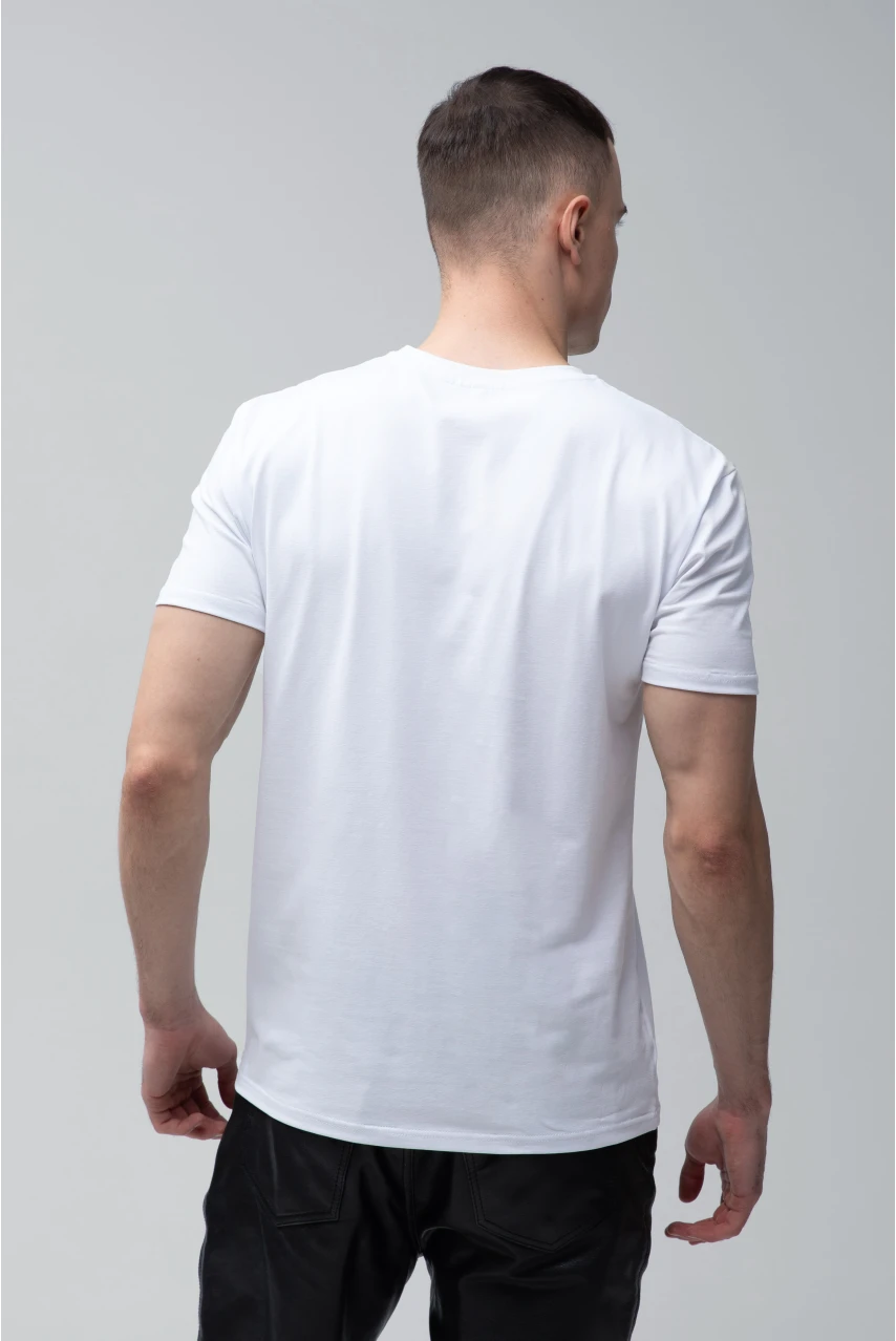 Футболка чоловіча біла premium fit unisex