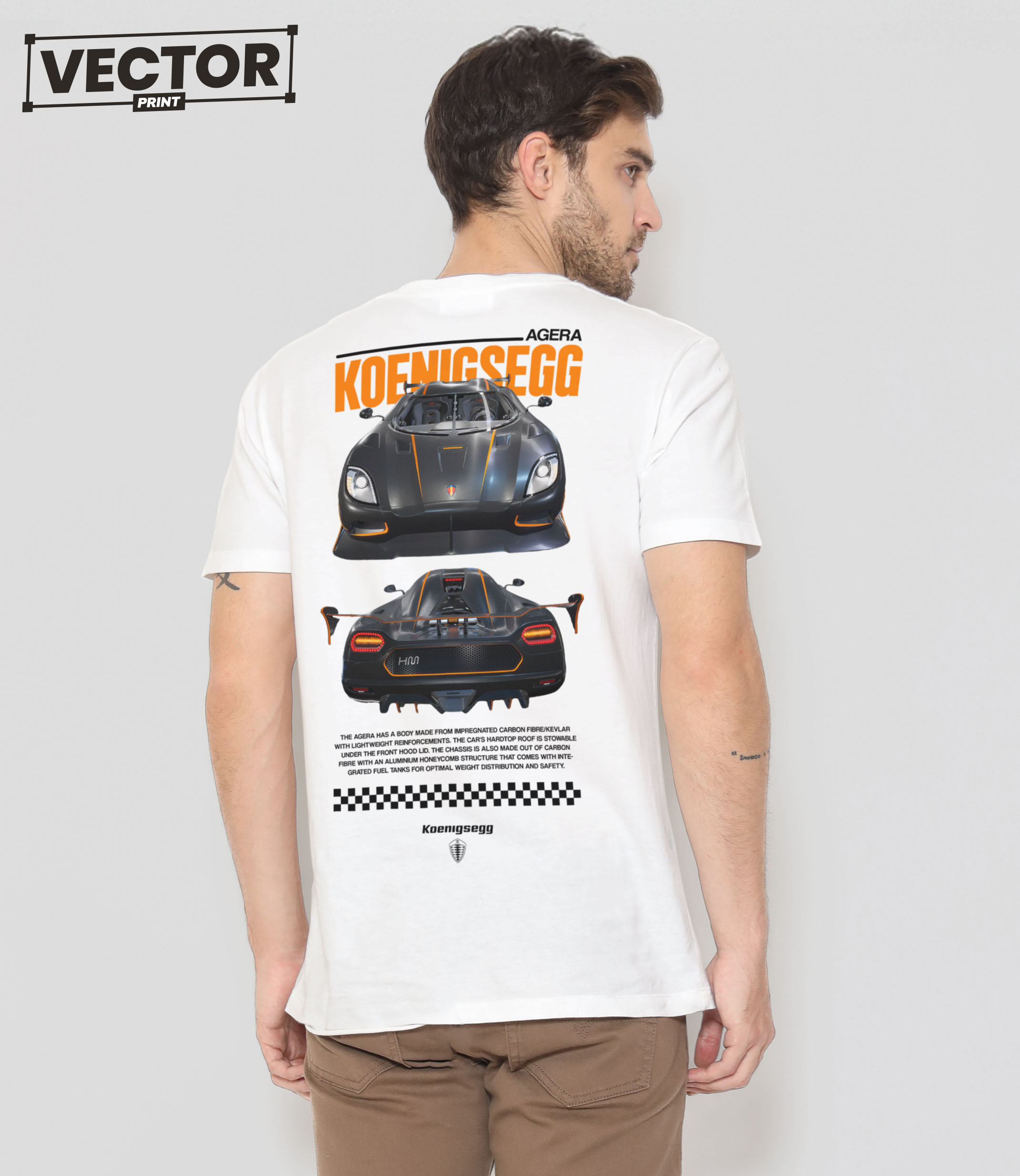 printed tshirt white color