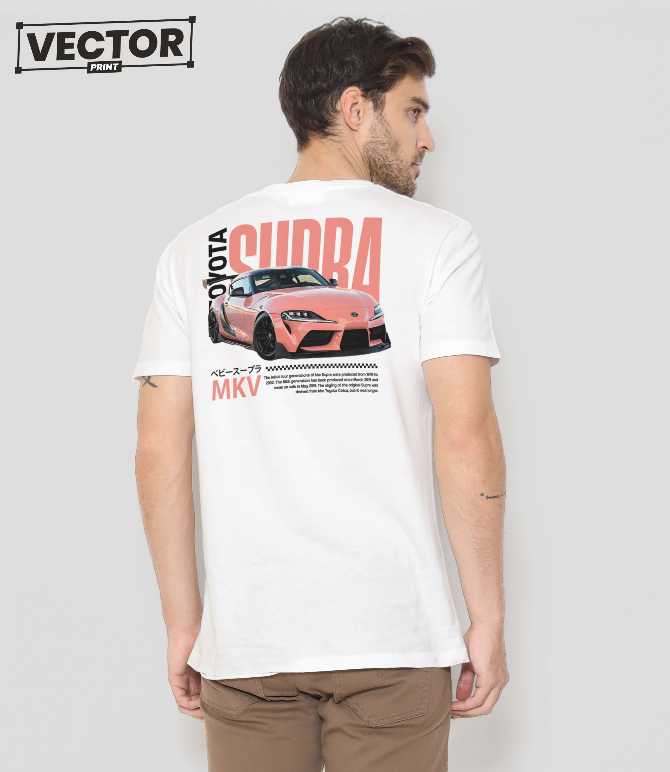 (Копія)Чоловіча біла футболка з принтом mercdes benz gtr #12