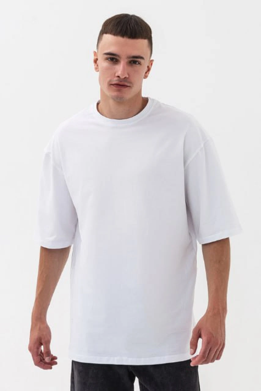 Футболка оверсайз чоловіча біла oversize unisex