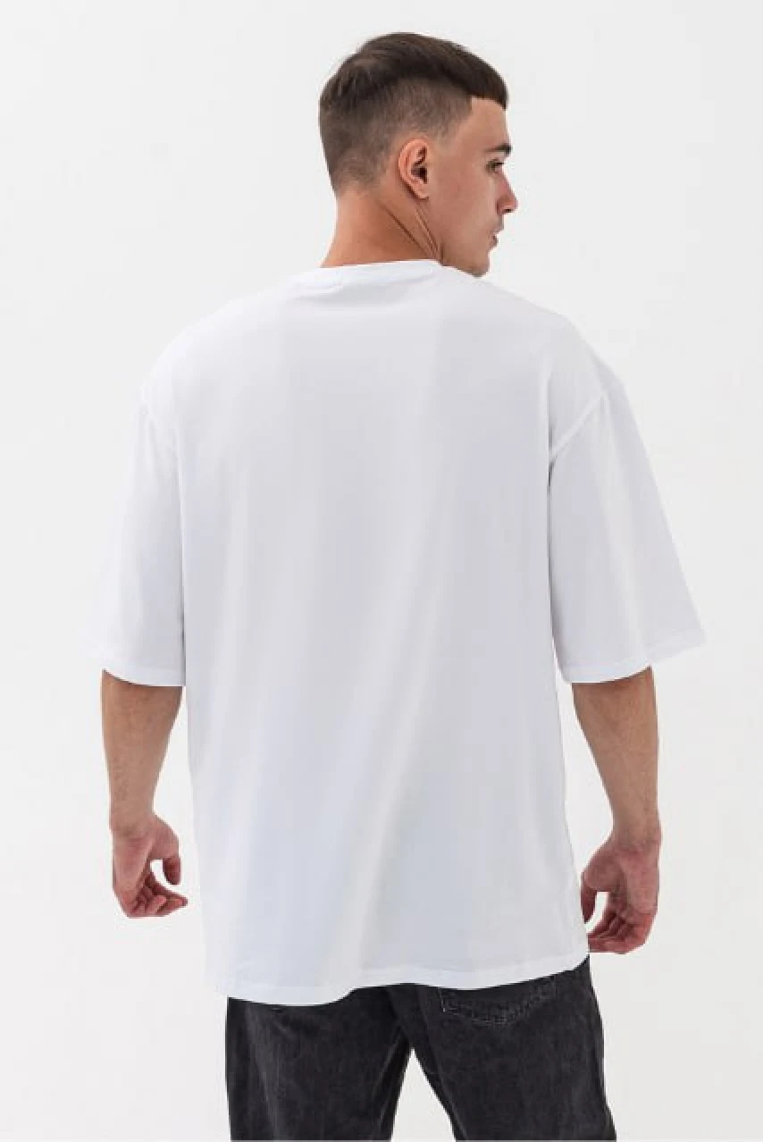Футболка оверсайз чоловіча біла oversize unisex
