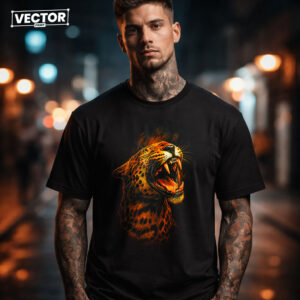 Чоловіча чорна футболка з принтом VECTOR_UNDERGROUND_104