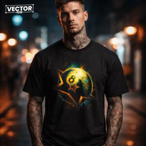 Чоловіча чорна футболка з принтом VECTOR_UNDERGROUND_106