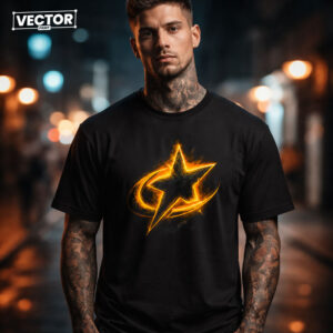 Чоловіча чорна футболка з принтом VECTOR_UNDERGROUND_110