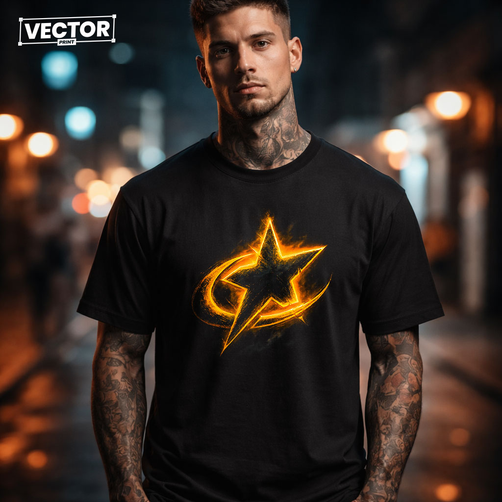 Чоловіча чорна футболка з принтом VECTOR_UNDERGROUND_110