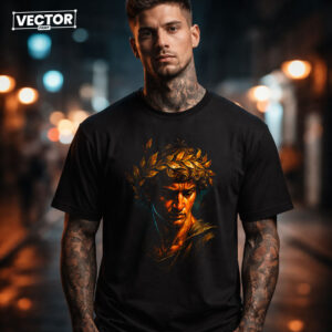 Чоловіча чорна футболка з принтом VECTOR_UNDERGROUND_111