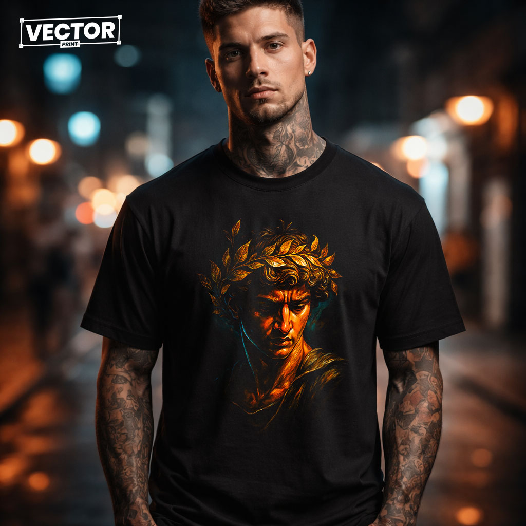 Чоловіча чорна футболка з принтом VECTOR_UNDERGROUND_111