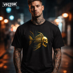 Чоловіча чорна футболка з принтом VECTOR_UNDERGROUND_112
