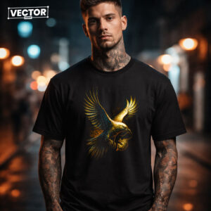 Чоловіча чорна футболка з принтом VECTOR_UNDERGROUND_114