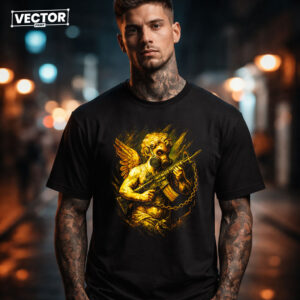Чоловіча чорна футболка з принтом VECTOR_UNDERGROUND_117