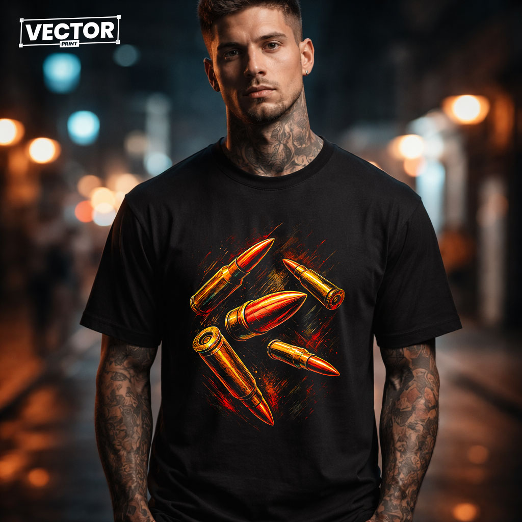 Чоловіча чорна футболка з принтом VECTOR_UNDERGROUND_120