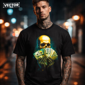 Чоловіча чорна футболка з принтом VECTOR_UNDERGROUND_123
