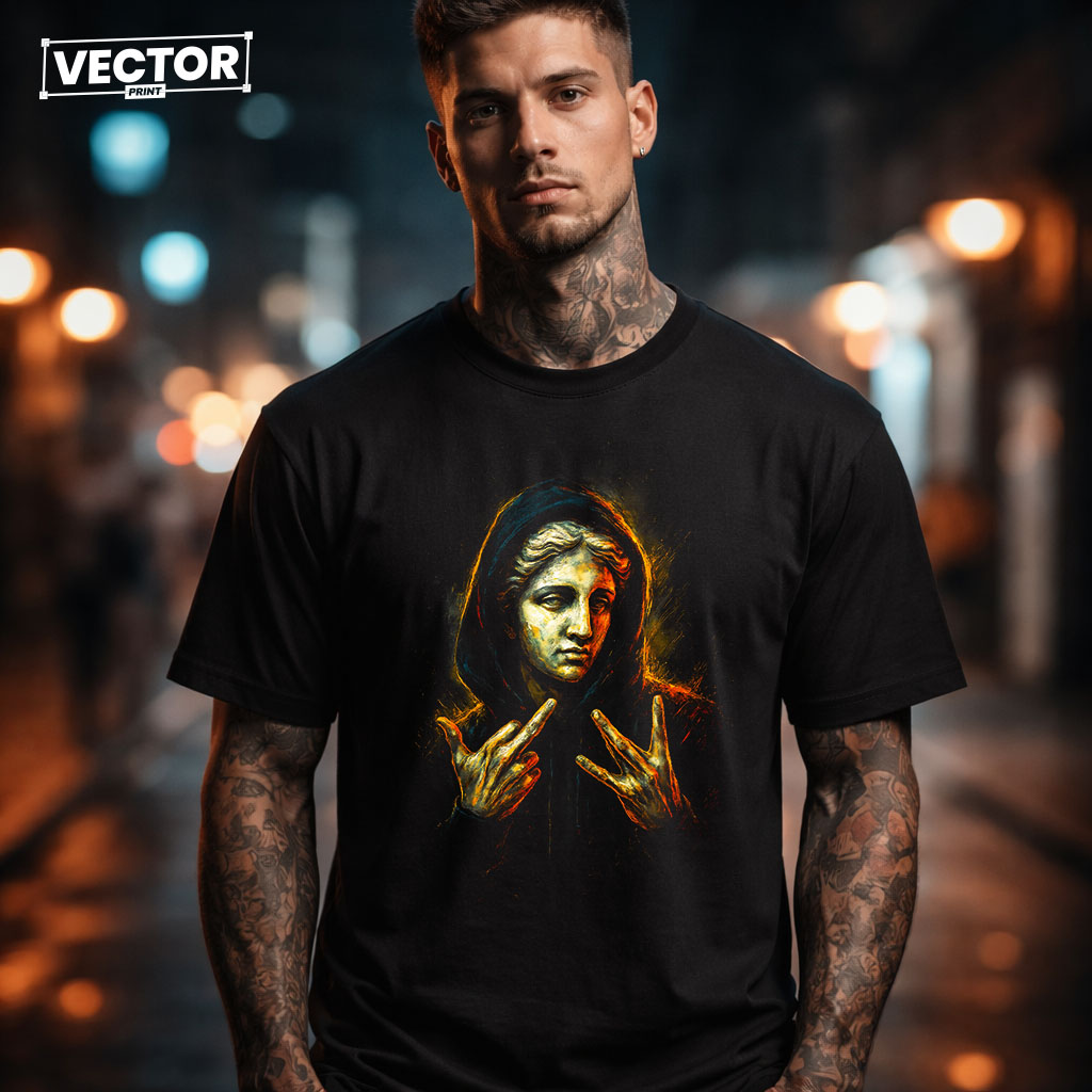(Копія)Чоловіча чорна футболка з принтом vector underground 10