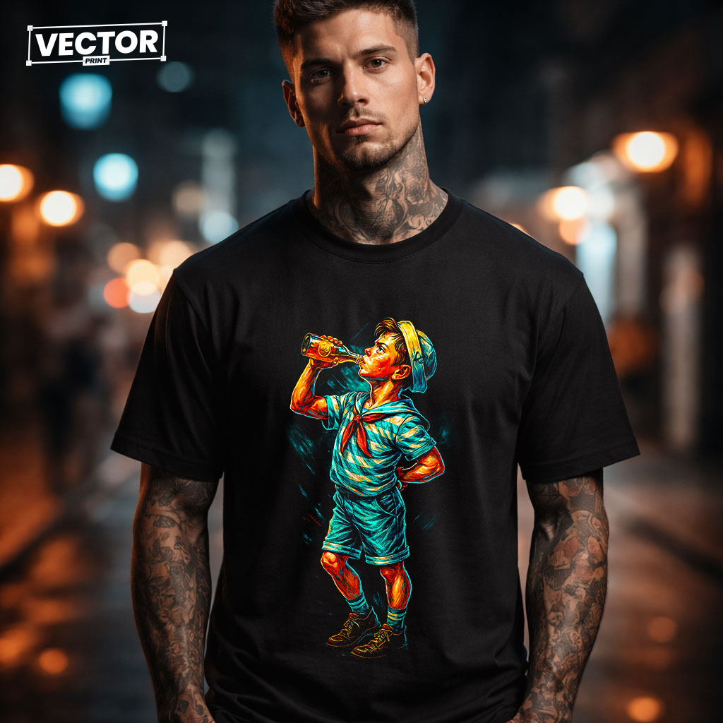 (Копія)Чоловіча чорна футболка з принтом vector underground 10