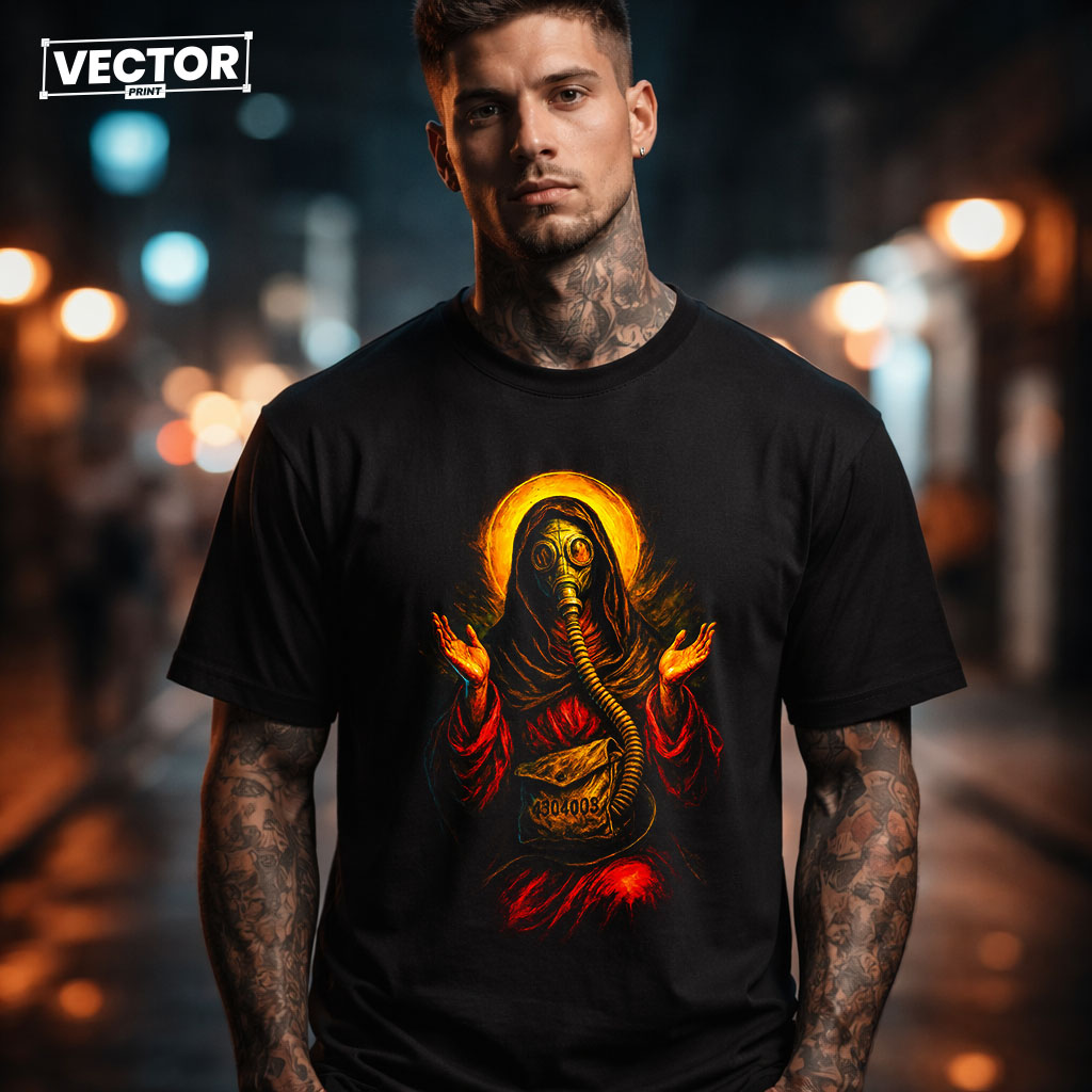 (Копія)Чоловіча чорна футболка з принтом vector underground 10