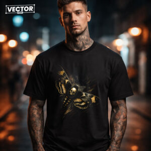Чоловіча чорна футболка з принтом VECTOR_UNDERGROUND_49