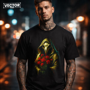 Чоловіча чорна футболка з принтом VECTOR_UNDERGROUND_50