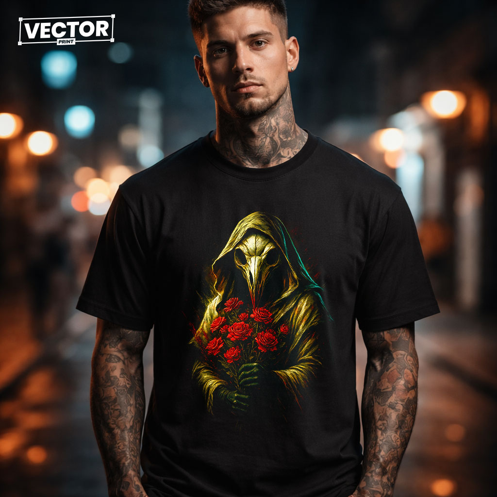 Чоловіча чорна футболка з принтом VECTOR_UNDERGROUND_50