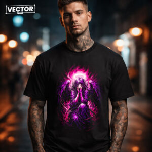 Чоловіча чорна футболка з принтом VECTOR_UNDERGROUND_56