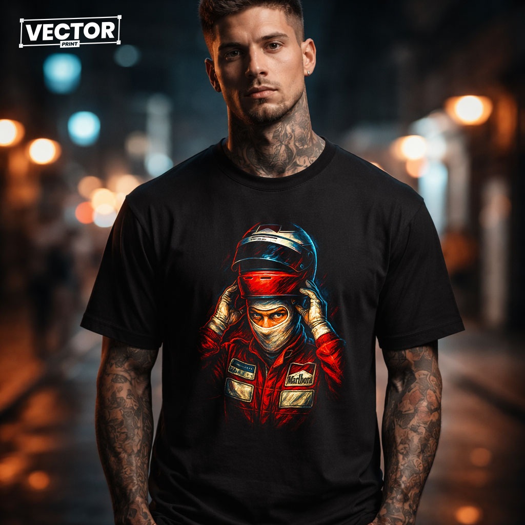 Чоловіча чорна футболка з принтом VECTOR_UNDERGROUND_58