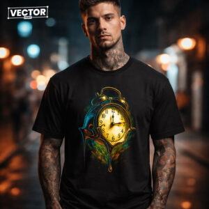 Чоловіча чорна футболка з принтом VECTOR_UNDERGROUND_61