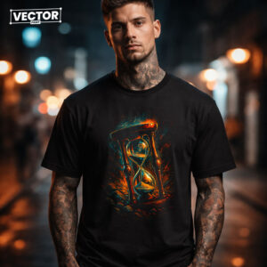 Чоловіча чорна футболка з принтом VECTOR_UNDERGROUND_62