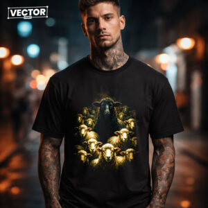 Чоловіча чорна футболка з принтом VECTOR_UNDERGROUND_63