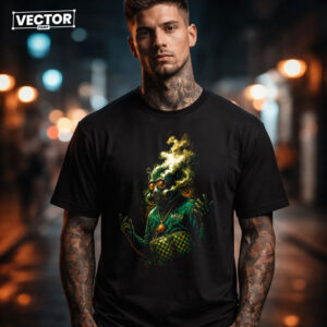 Чоловіча чорна футболка з принтом VECTOR_UNDERGROUND_65
