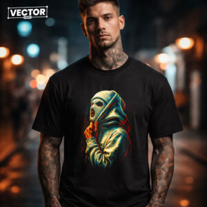 Чоловіча чорна футболка з принтом VECTOR_UNDERGROUND_66