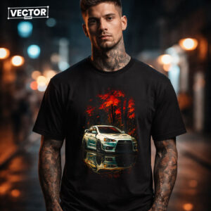 Чоловіча чорна футболка з принтом VECTOR_UNDERGROUND_69