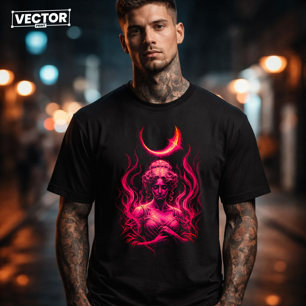 Чоловіча чорна футболка з принтом VECTOR_UNDERGROUND_70