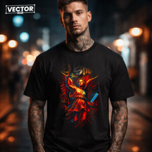 Чоловіча чорна футболка з принтом VECTOR_UNDERGROUND_75