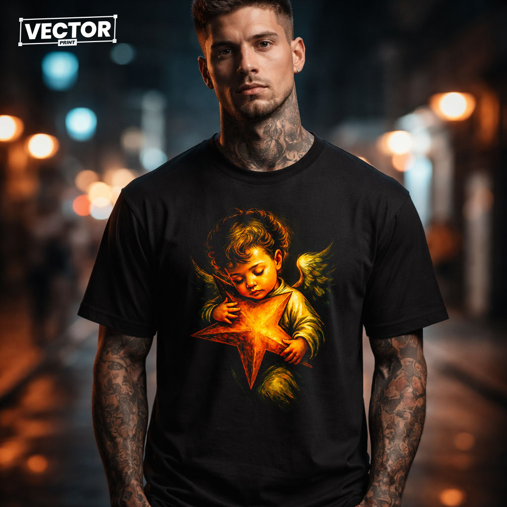 Чоловіча чорна футболка з принтом VECTOR_UNDERGROUND_92