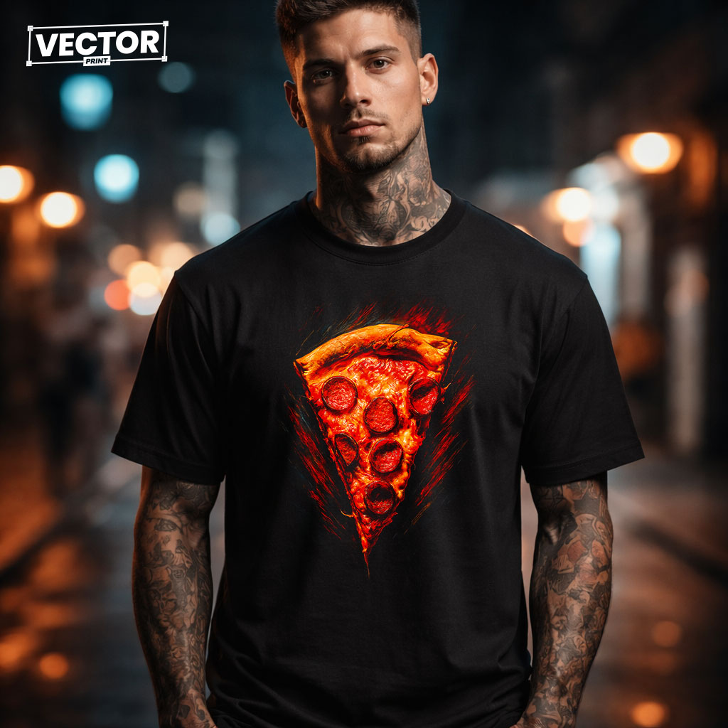 Чоловіча чорна футболка з принтом VECTOR_UNDERGROUND_93