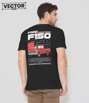 Чоловіча чорна футболка з принтом FORD F-150_43