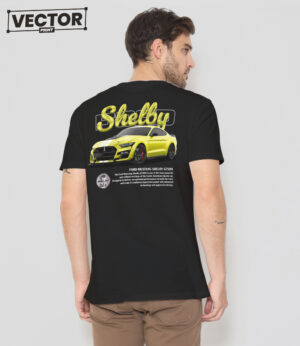 Чоловіча чорна футболка з принтом FORD SHELBY_52