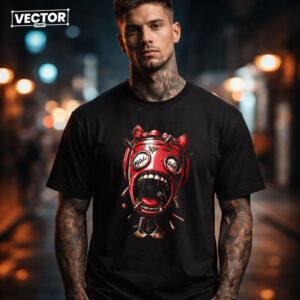 Чоловіча чорна футболка з принтом VECTOR_UNDERGROUND_0125