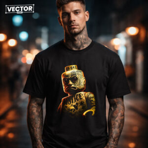 Чоловіча чорна футболка з принтом VECTOR_UNDERGROUND_0126