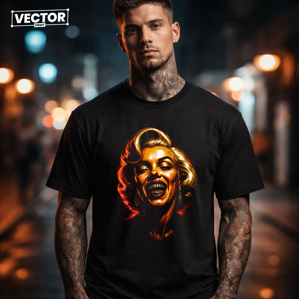Чоловіча чорна футболка з принтом VECTOR_UNDERGROUND_0134