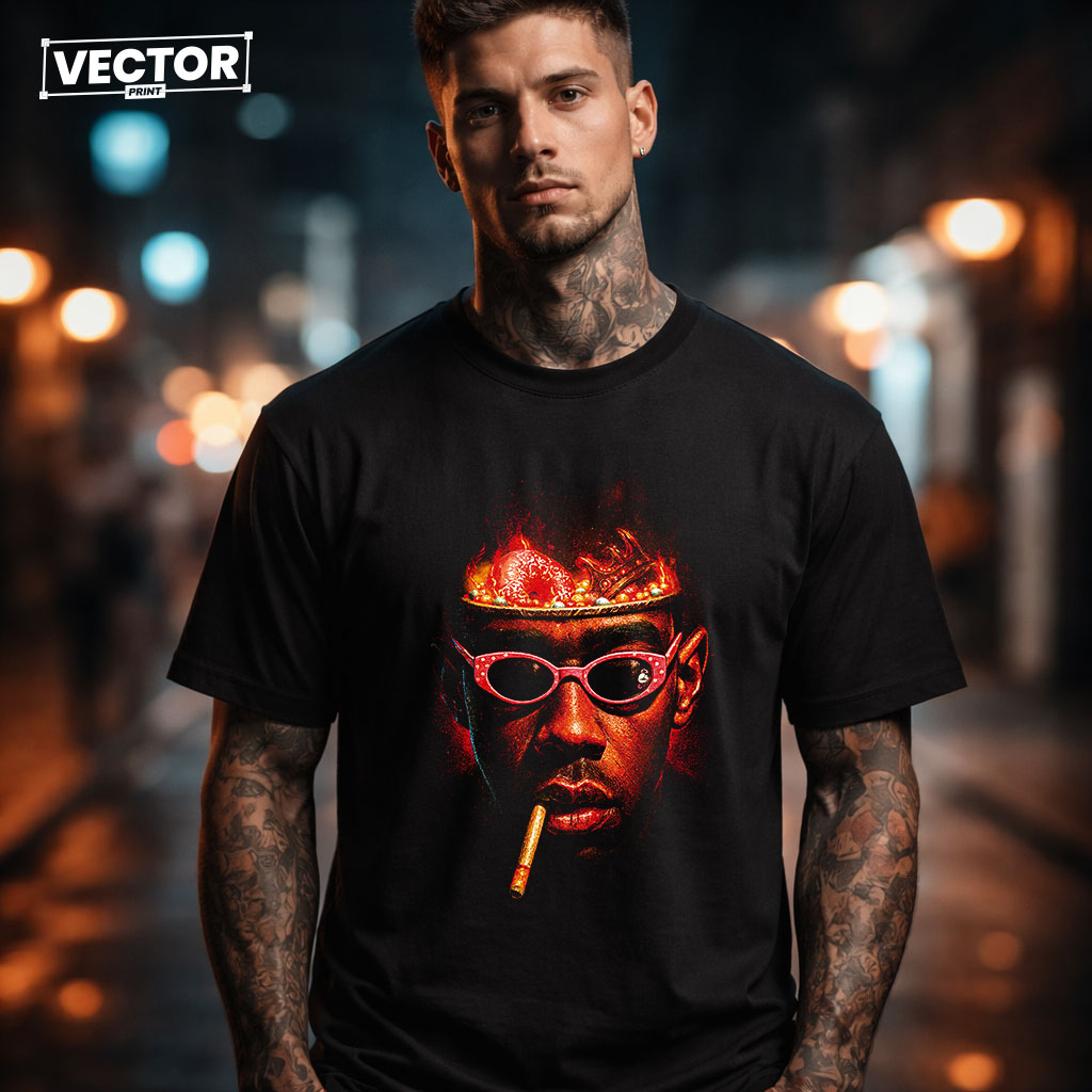 Чоловіча чорна футболка з принтом VECTOR_UNDERGROUND_0137