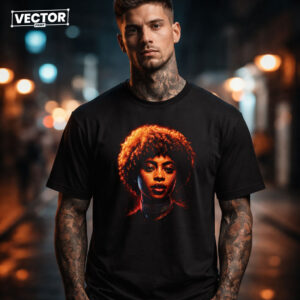 Чоловіча чорна футболка з принтом VECTOR_UNDERGROUND_0138