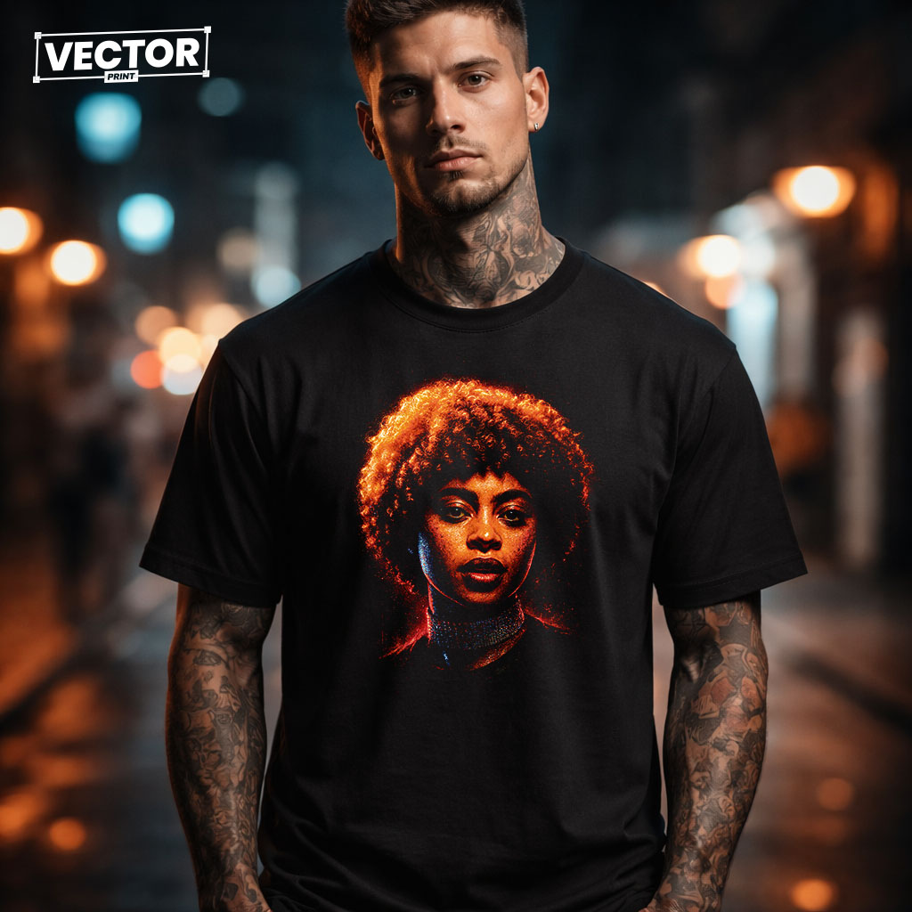 Чоловіча чорна футболка з принтом VECTOR_UNDERGROUND_0138