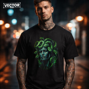Чоловіча чорна футболка з принтом VECTOR_UNDERGROUND_0139