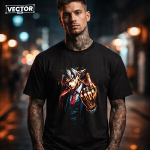Чоловіча чорна футболка з принтом VECTOR_UNDERGROUND_0140