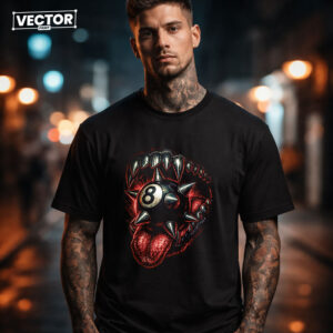 Чоловіча чорна футболка з принтом VECTOR_UNDERGROUND_0141