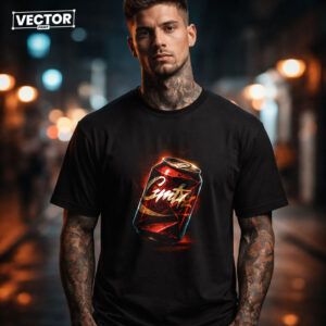 Чоловіча чорна футболка з принтом VECTOR_UNDERGROUND_0144