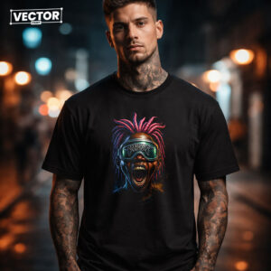 Чоловіча чорна футболка з принтом VECTOR_UNDERGROUND_0148