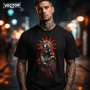 Чоловіча чорна футболка з принтом VECTOR_UNDERGROUND_0150